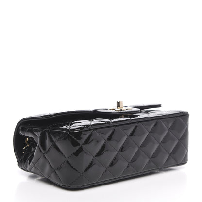 Chanel Patent Calfskin Quilted Mini Rectangular Flap Black 4 of 11