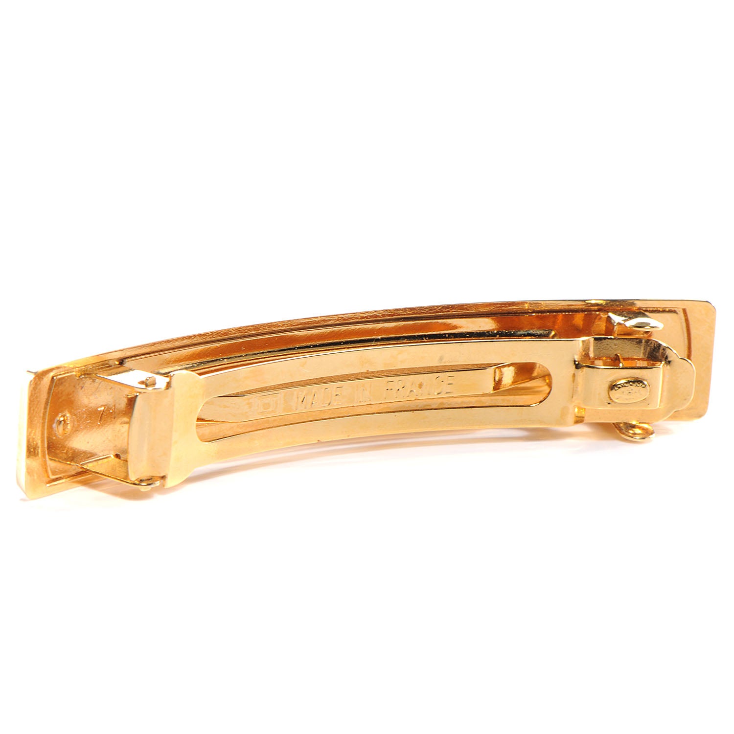 Chanel Logo Hair Clip Barrette Gold 3 of 6
