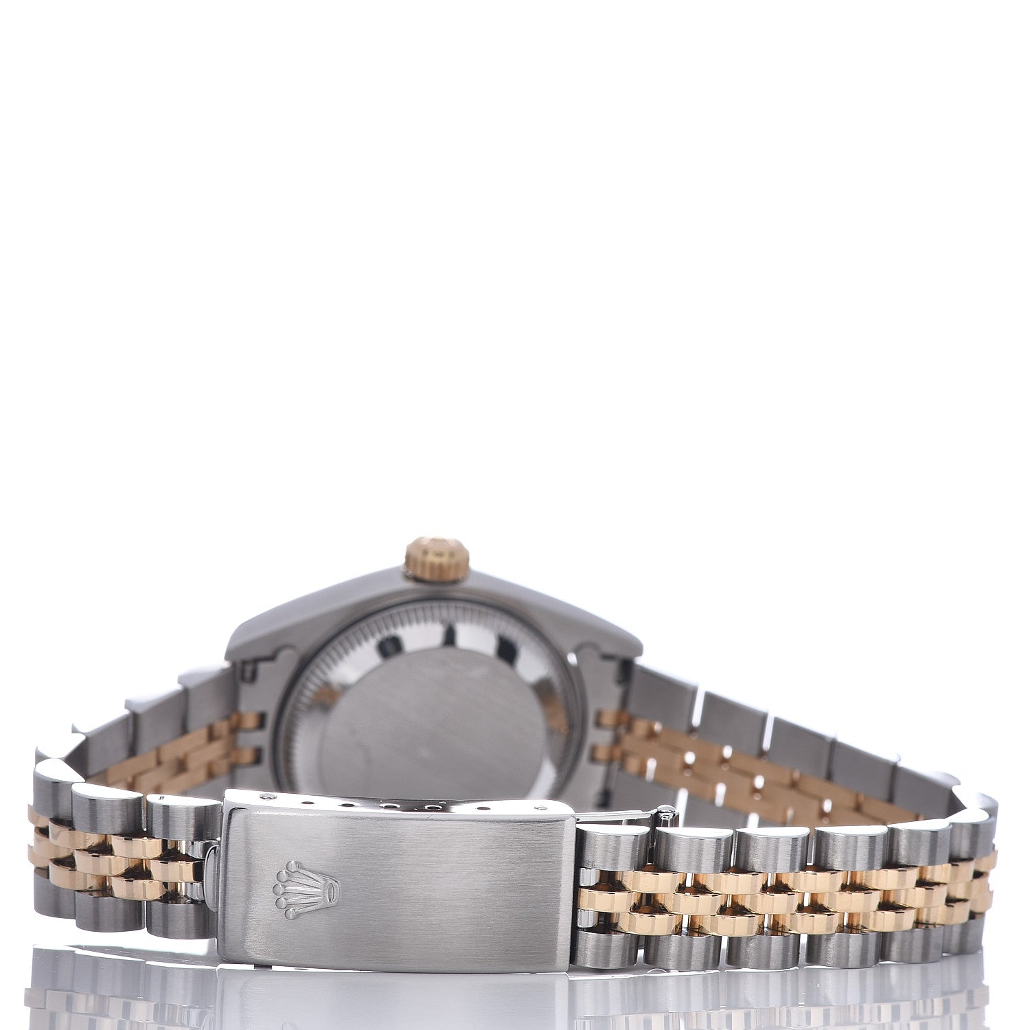 Rolex Stainless Steel 18K Yellow Gold 26mm Oyster Perpetual Datejust Watch White Roman 79173 4 of 6
