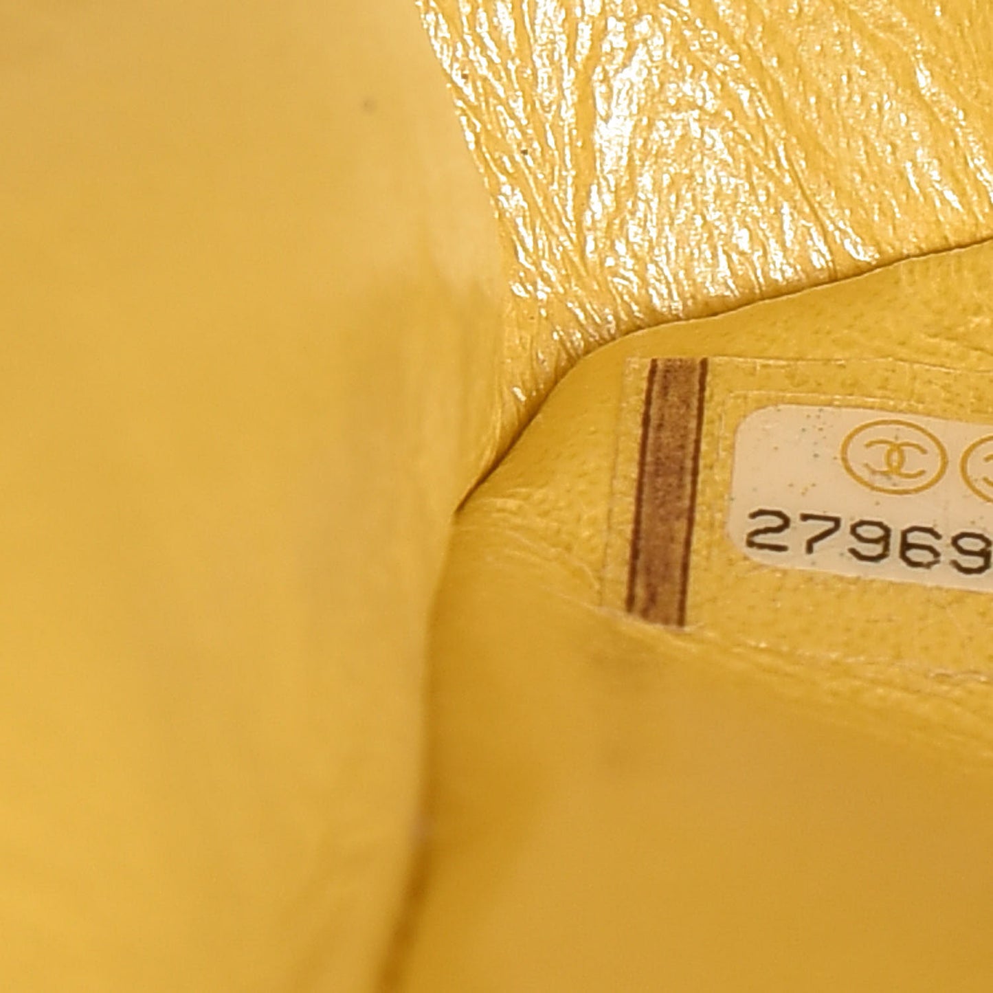 Iridescent Caviar Quilted Medium Double Flap Yellow