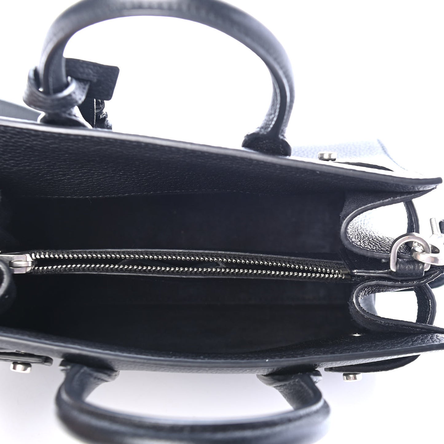 Grained Calfskin Nano Sac De Jour Souple Black
