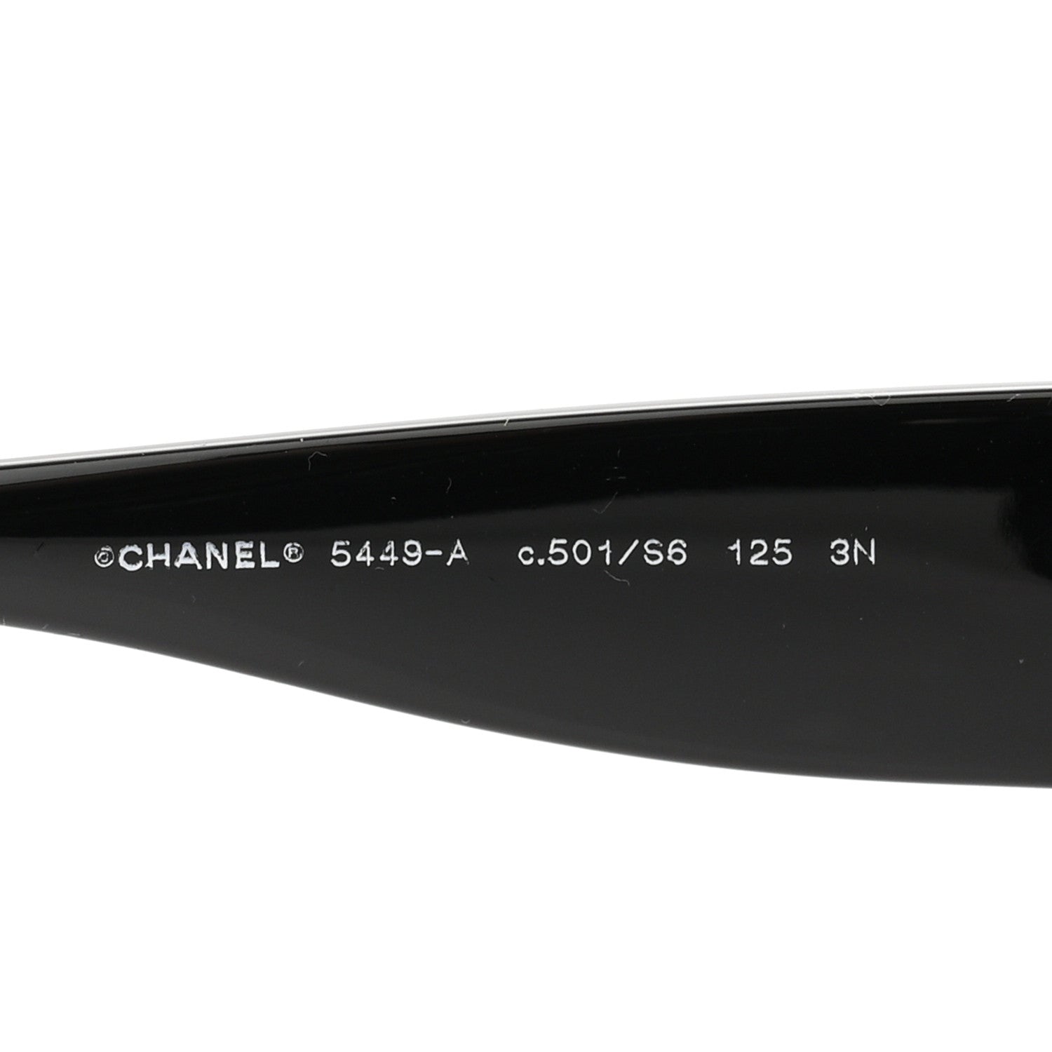 Chanel Acetate Shield Sunglasses 5449-A Black 5 of 8