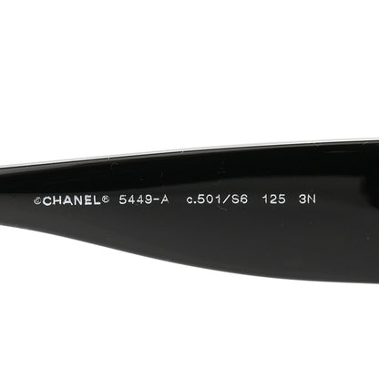 Chanel Acetate Shield Sunglasses 5449-A Black 5 of 8