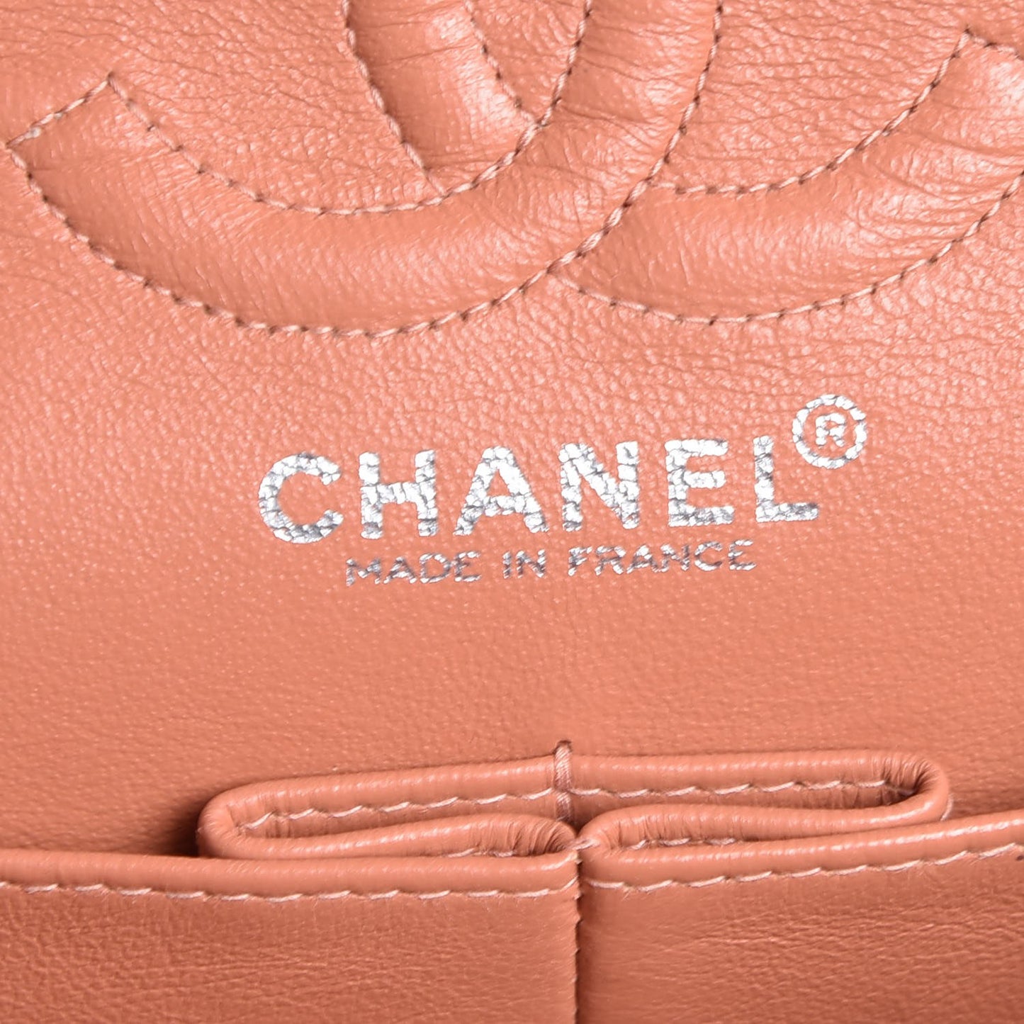 Patent Quilted Small Double Flap Orange