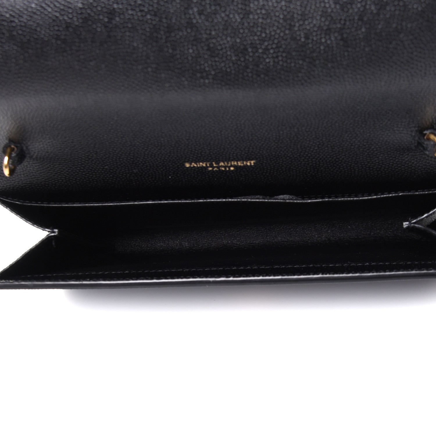 Saint Laurent Grain De Poudre Uptown Chain Wallet Black 5 of 11