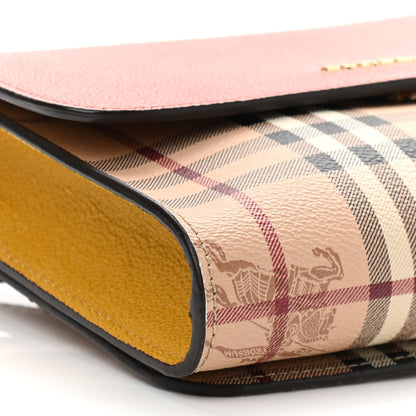 Burberry Derby Calfskin Haymarket Check Small Loxley Crossbody Cinnamon Red Multicolor 9 of 10