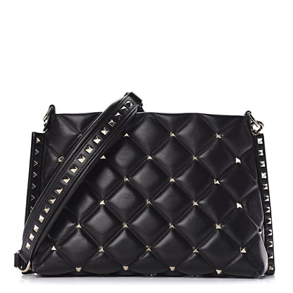 Valentino Garavani Nappa Candystud Shoulder Bag Black 1 of 24