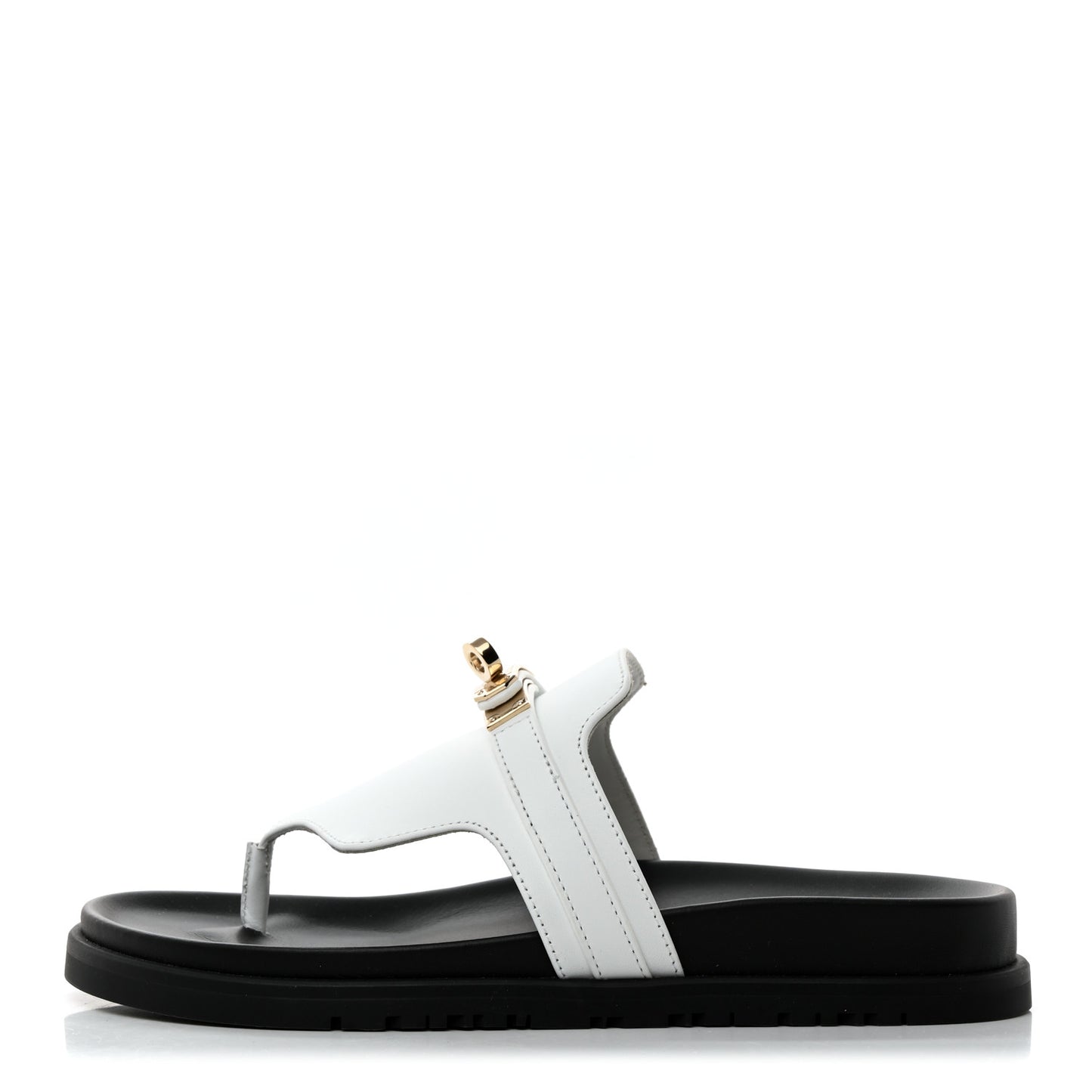 Calfskin Womens Empire Sandals 36.5 White