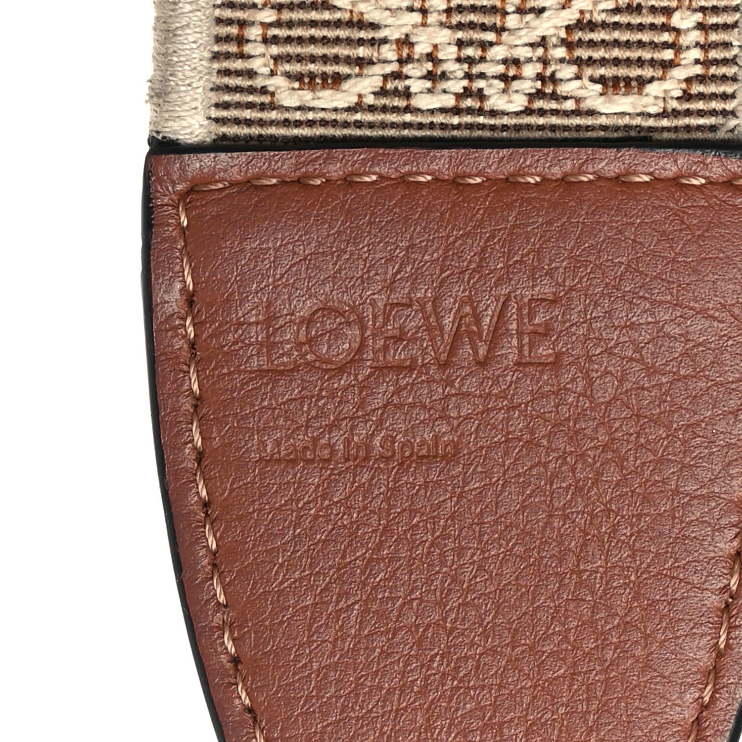 Loewe Calfskin Jacquard Anagram Strap Natural Tan 3 of 4