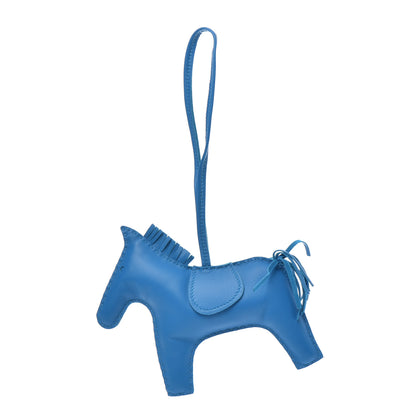 Hermes Milo Lambskin Grigri Rodeo Horse Bag Charm GM Bleu Zanzibar 1 of 3