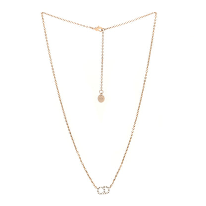 Christian Dior Metal Crystal Clair D Lune Necklace Gold 2 of 3