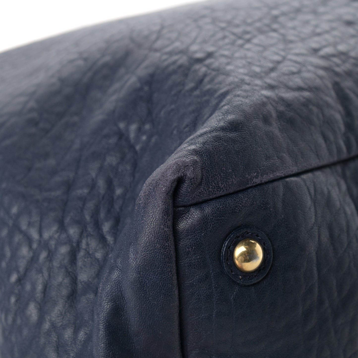 Pebbled Lambskin Medium Easy Sac Navy