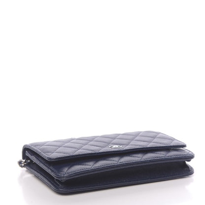 Chanel Caviar Quilted Wallet On Chain WOC Blue 4 of 14