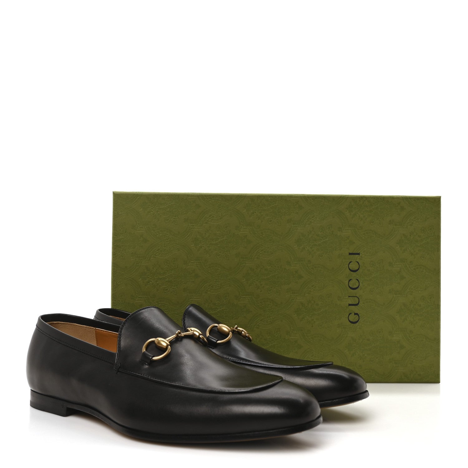 Gucci Betis Glamour Calfskin Horsebit Mens Jordaan Loafers 8.5 Black 9 of 9