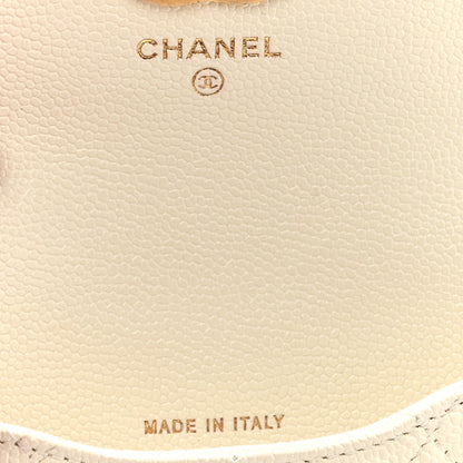 Chanel Shiny Caviar Quilted Chain Melody Belt Bag White 5 of 10