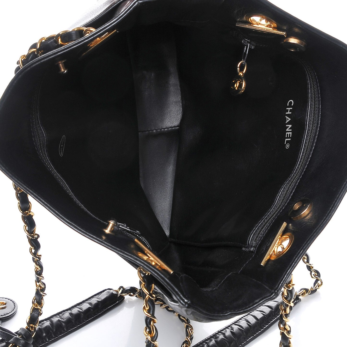 Lambskin Shopping Tote Navy