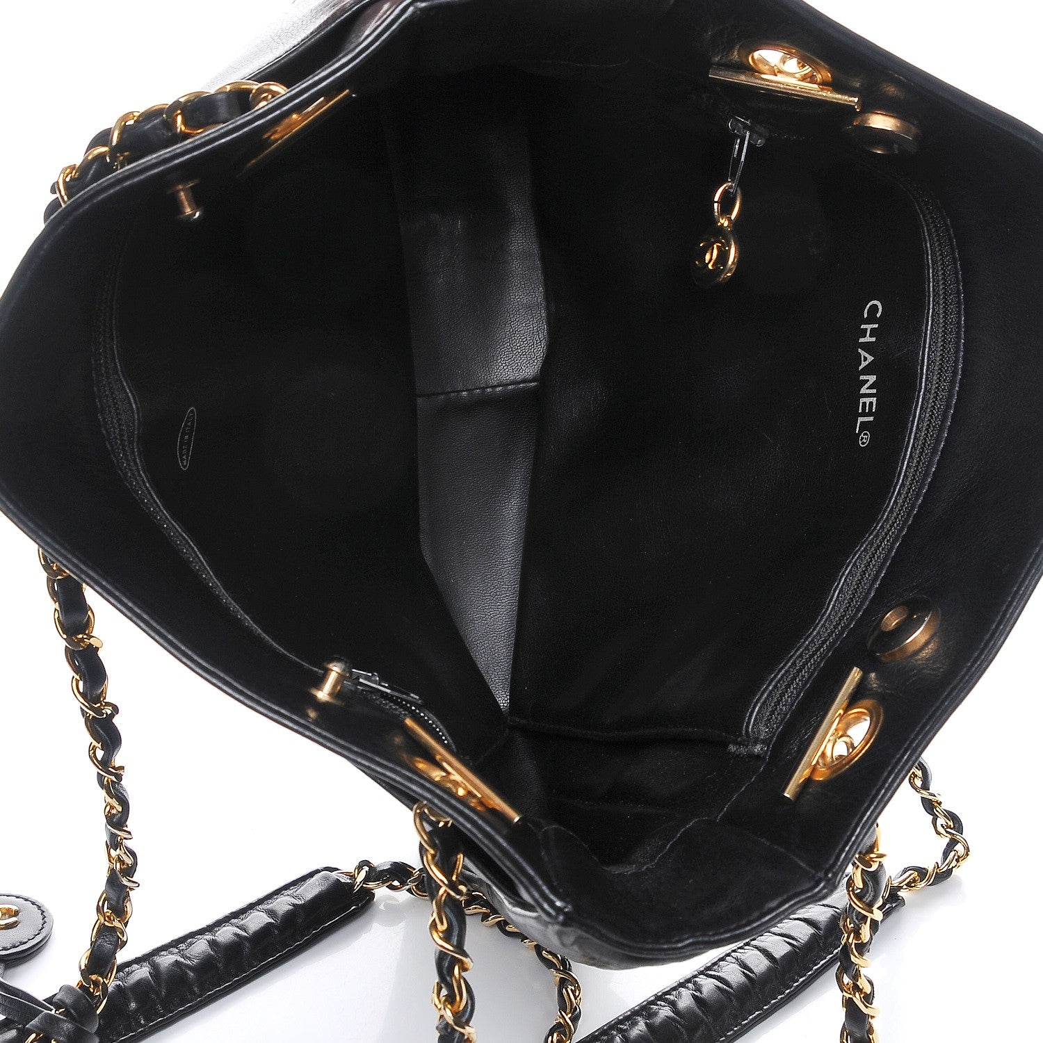 Chanel Lambskin Shopping Tote Navy 5 of 10
