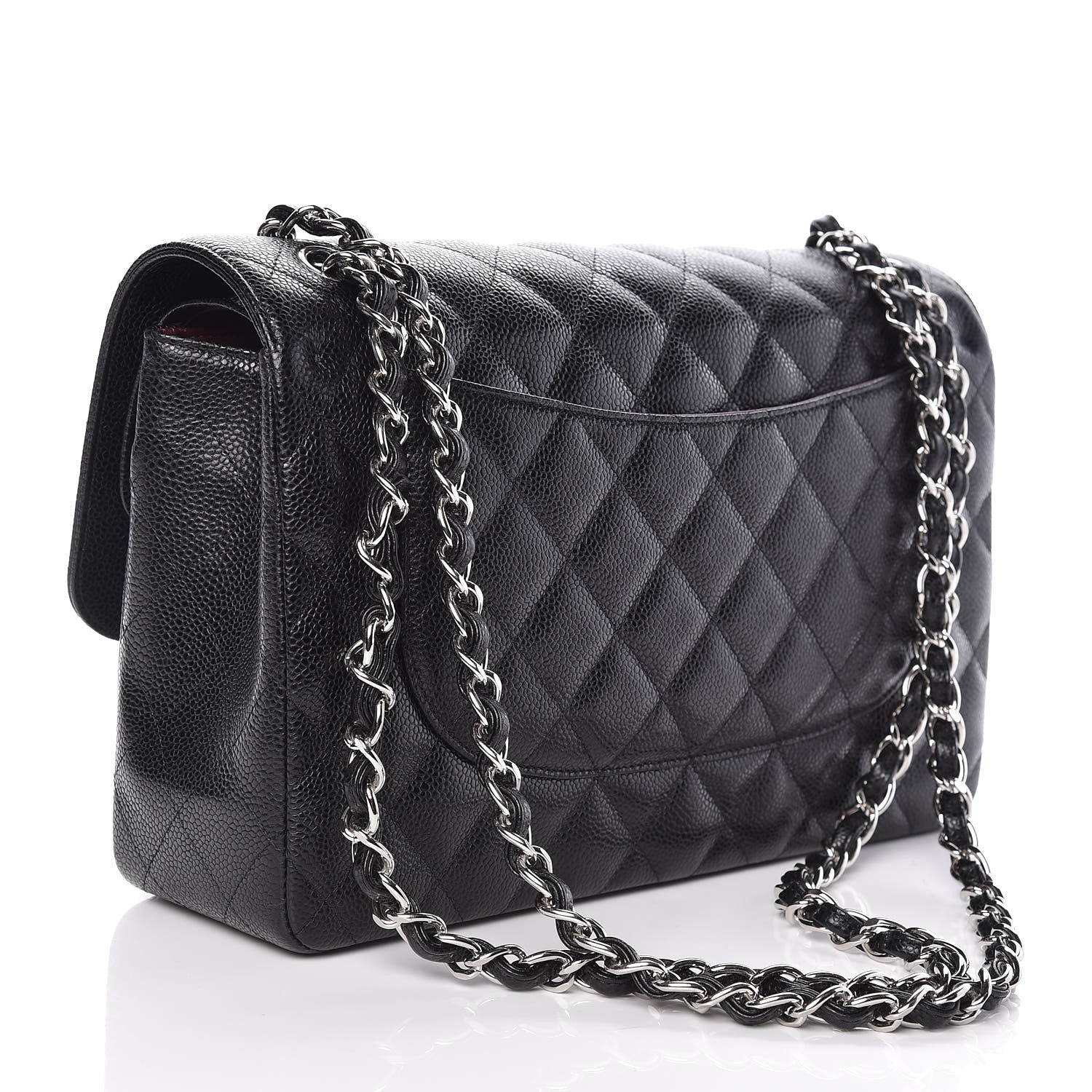 Chanel Caviar Quilted Jumbo Double Flap Black 3 of 10