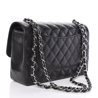 Chanel Caviar Quilted Jumbo Double Flap Black 3 of 10