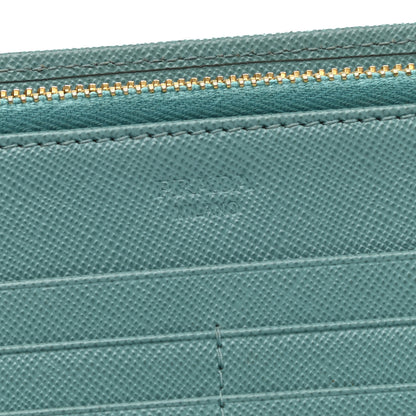 Prada Saffiano Metal Continental Wallet Anice 6 of 8