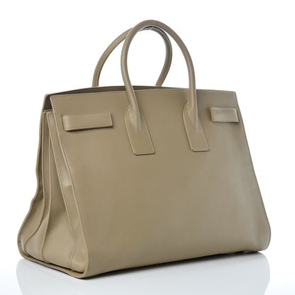 Saint Laurent Calfskin Large Sac De Jour Carryall Beige 3 of 12