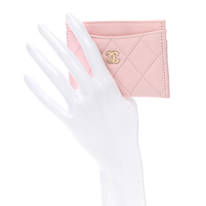 Chanel Caviar Quilted Card Holder Light Pink 2 of 9