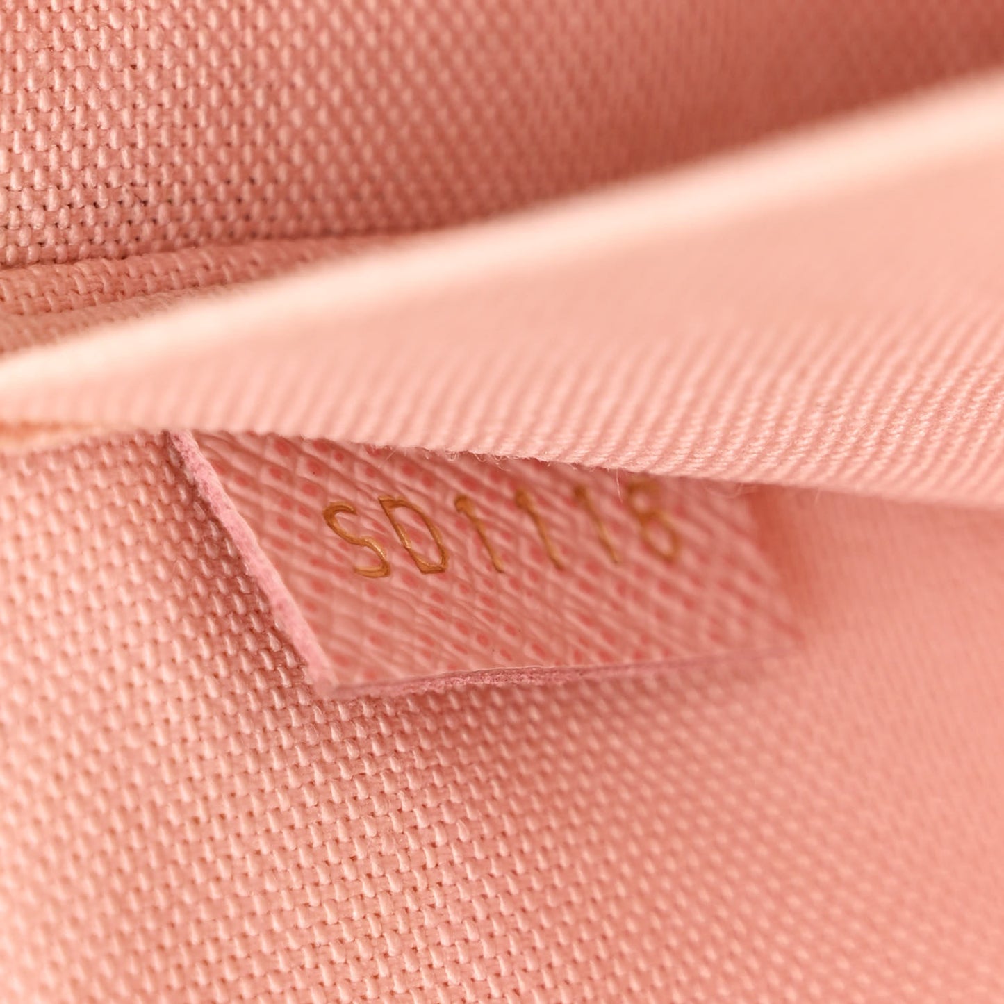 Damier Azur Pochette Felicie Chain Wallet Rose Ballerine