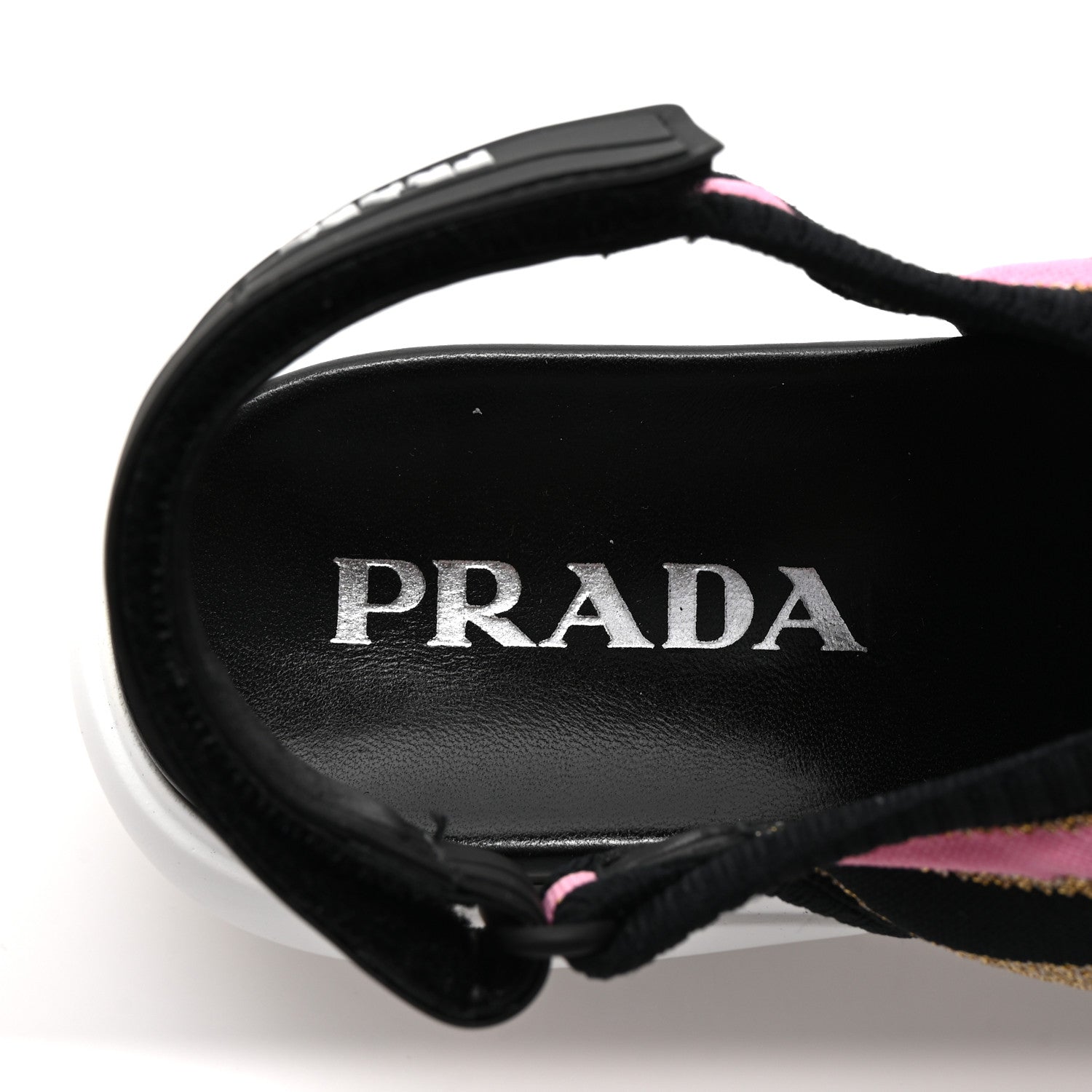 Prada Knit Cloudbust Sandals 35.5 Black Begonia Gold 7 of 9