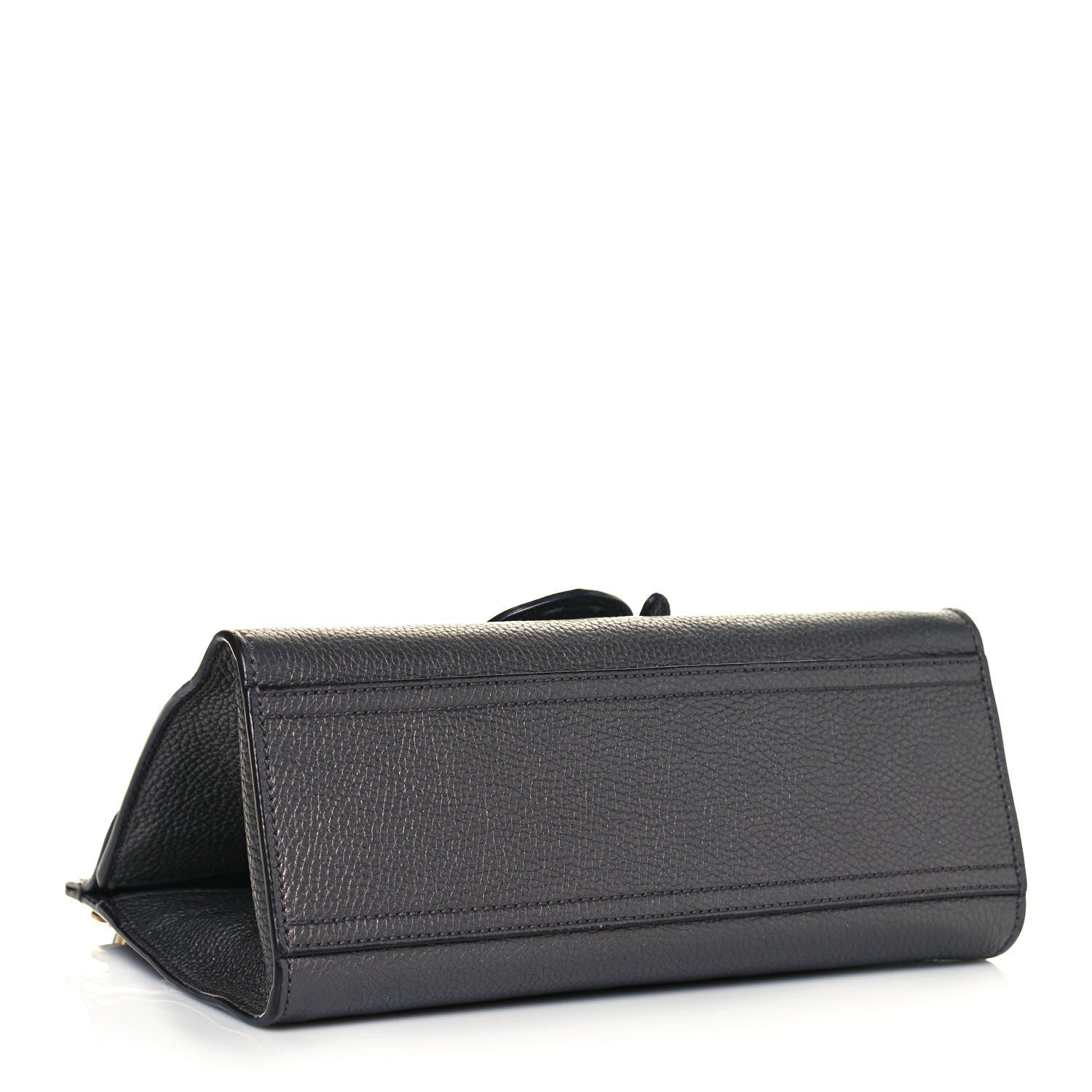Gucci Calfskin Mini GG Marmont Top Handle Bag Pewter 3 of 12