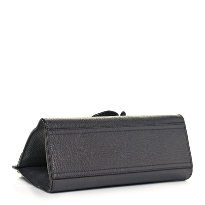 Gucci Calfskin Mini GG Marmont Top Handle Bag Pewter 3 of 12