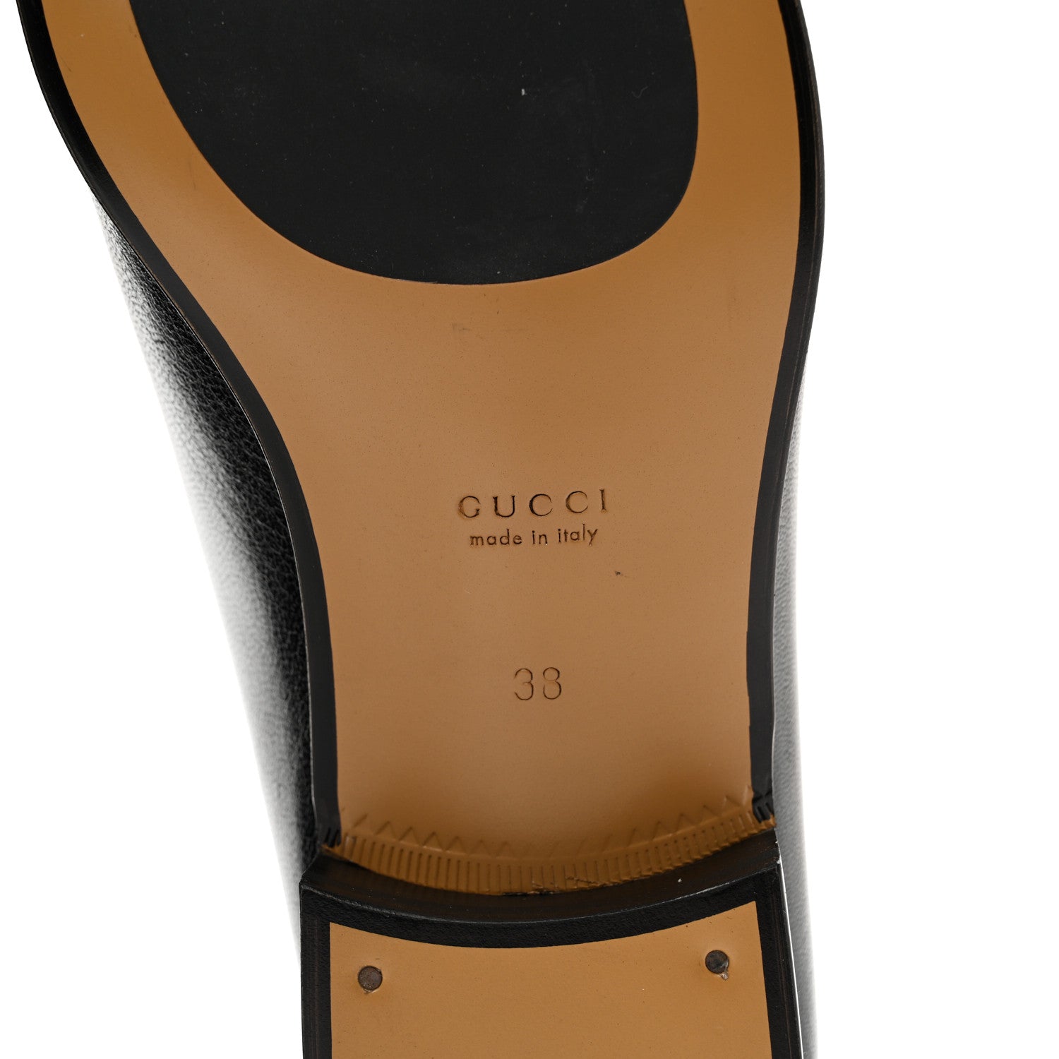 Gucci Goatskin Womens Horsebit Mid-Heel Loafers 38 Black 6 of 12