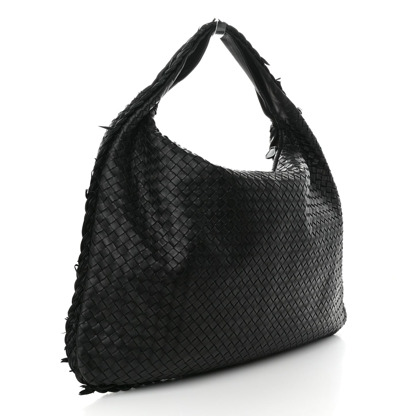 Nappa Intrecciato Fuzzy Maxi Veneta Hobo Black