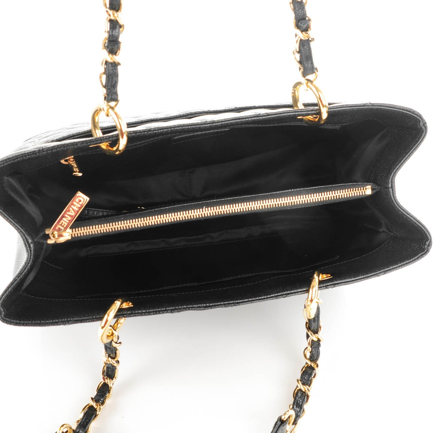 Caviar Quilted Grand Shopping Tote GST Black