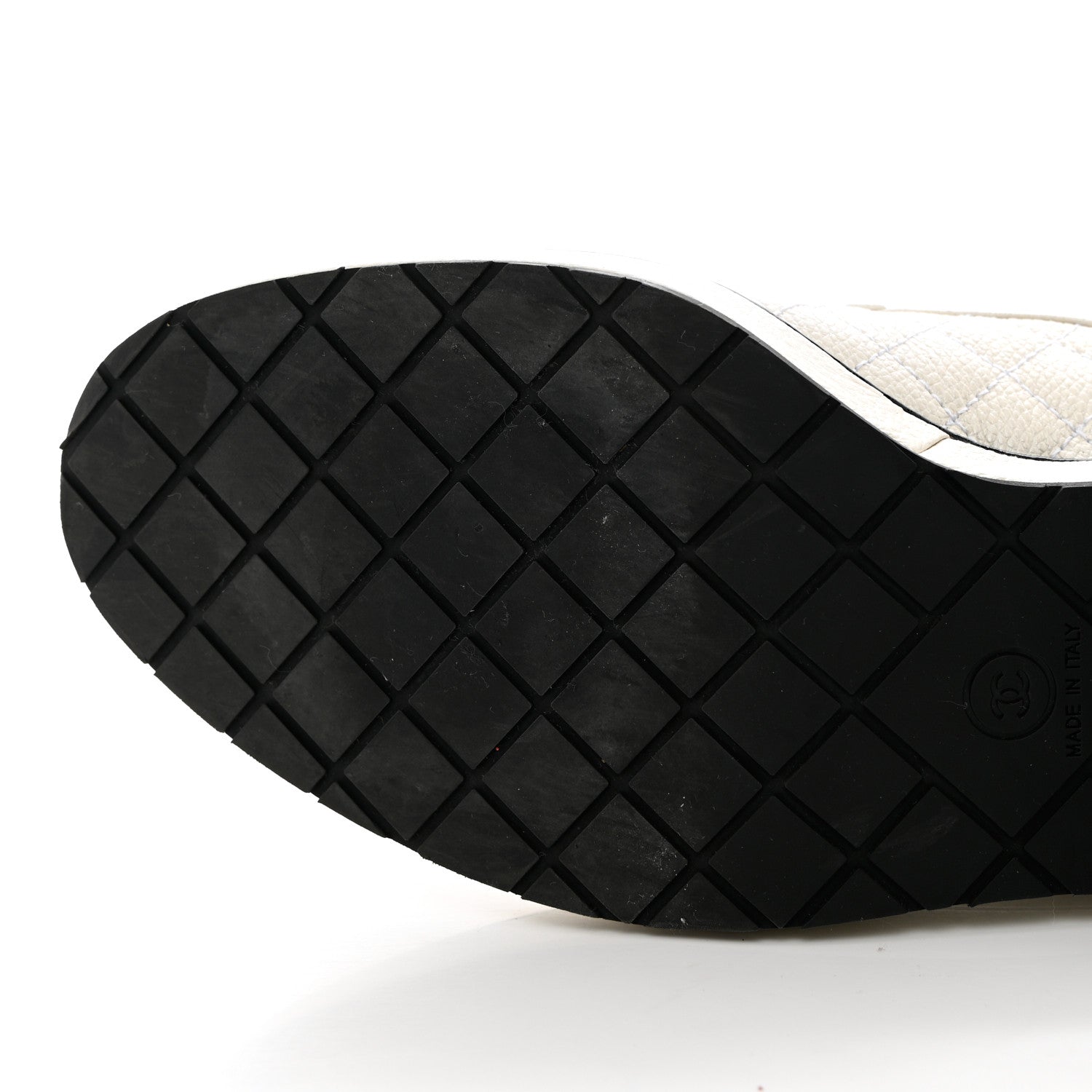 Chanel Pearly Calfskin Patent Calfskin Quilted Lace Up Boots 38.5 White Light Gray Black 16 of 18