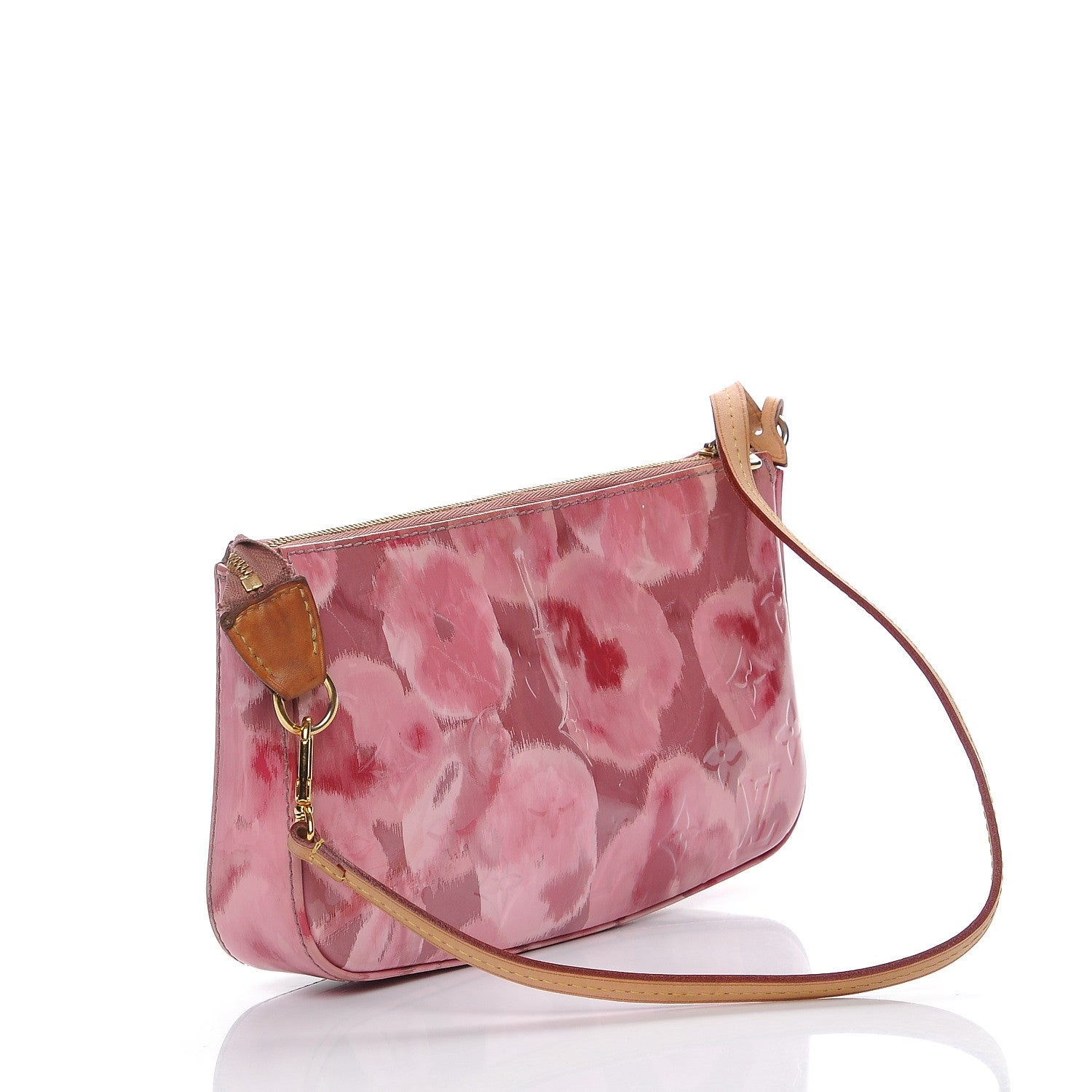 Louis Vuitton Vernis Ikat Pochette Accessories NM Rose Velours 3 of 9