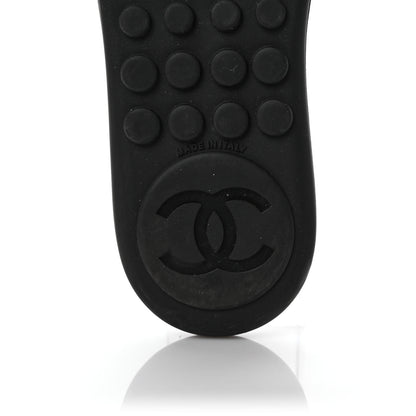 Chanel Lambskin CC Chain Thong Sandals 39 Black 6 of 9