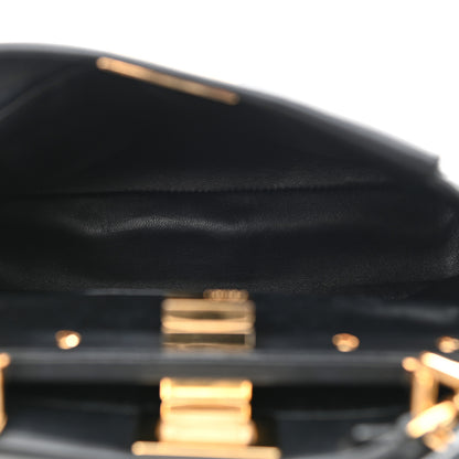 Fendi Nappa Mini Peekaboo Iconic Satchel Black 6 of 9