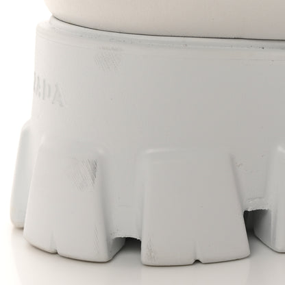 Prada Nappa Soft Metal Triangle Logo Padded Monolith 55mm Sneakers 39.5 White 18 of 20