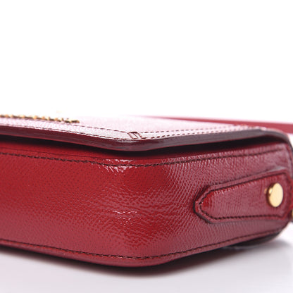 Burberry Patent London Crossbody Bag Alizarin Crimson 10 of 11
