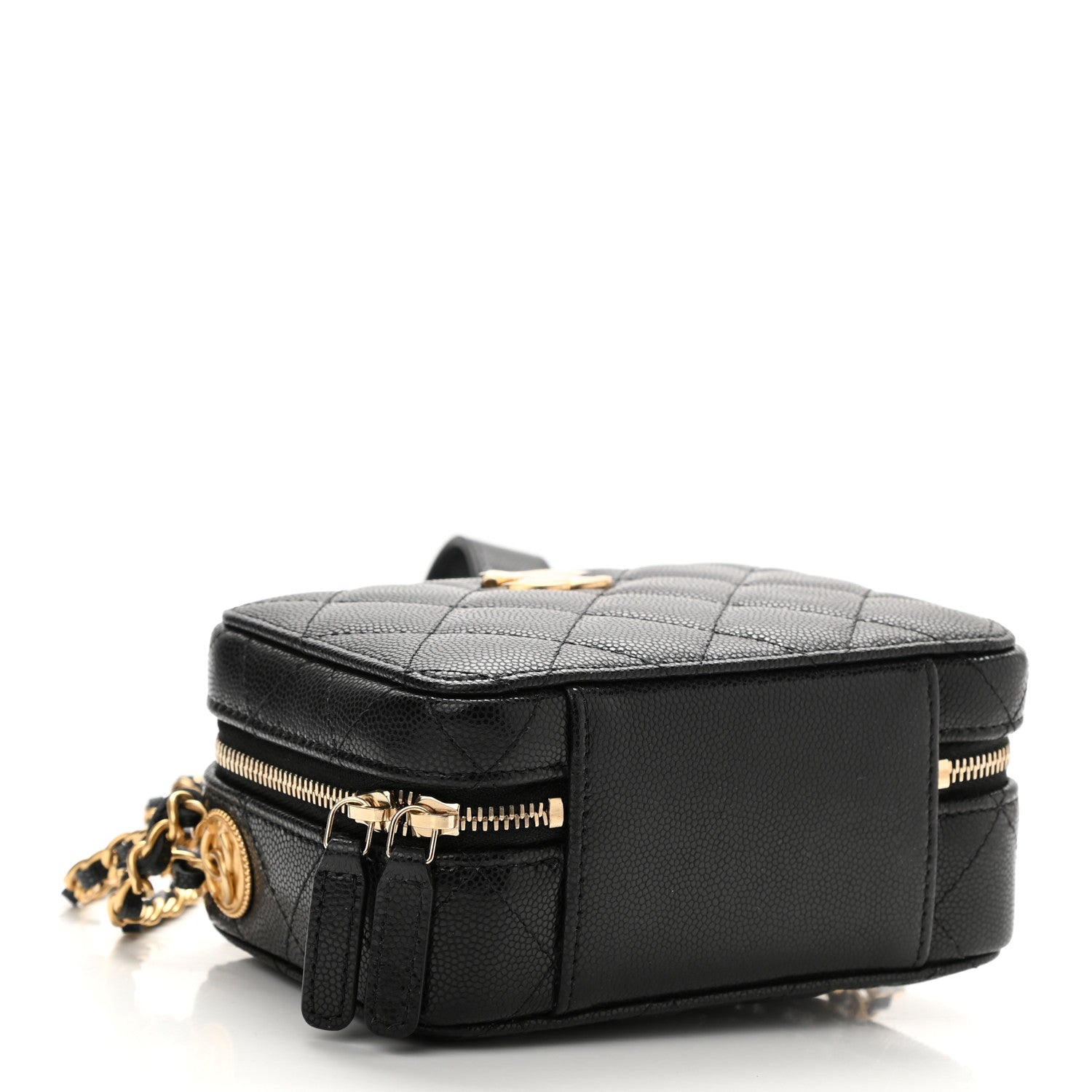 Chanel Caviar Quilted Twist Your Buttons Clutch With Chain Black 4 of 11
