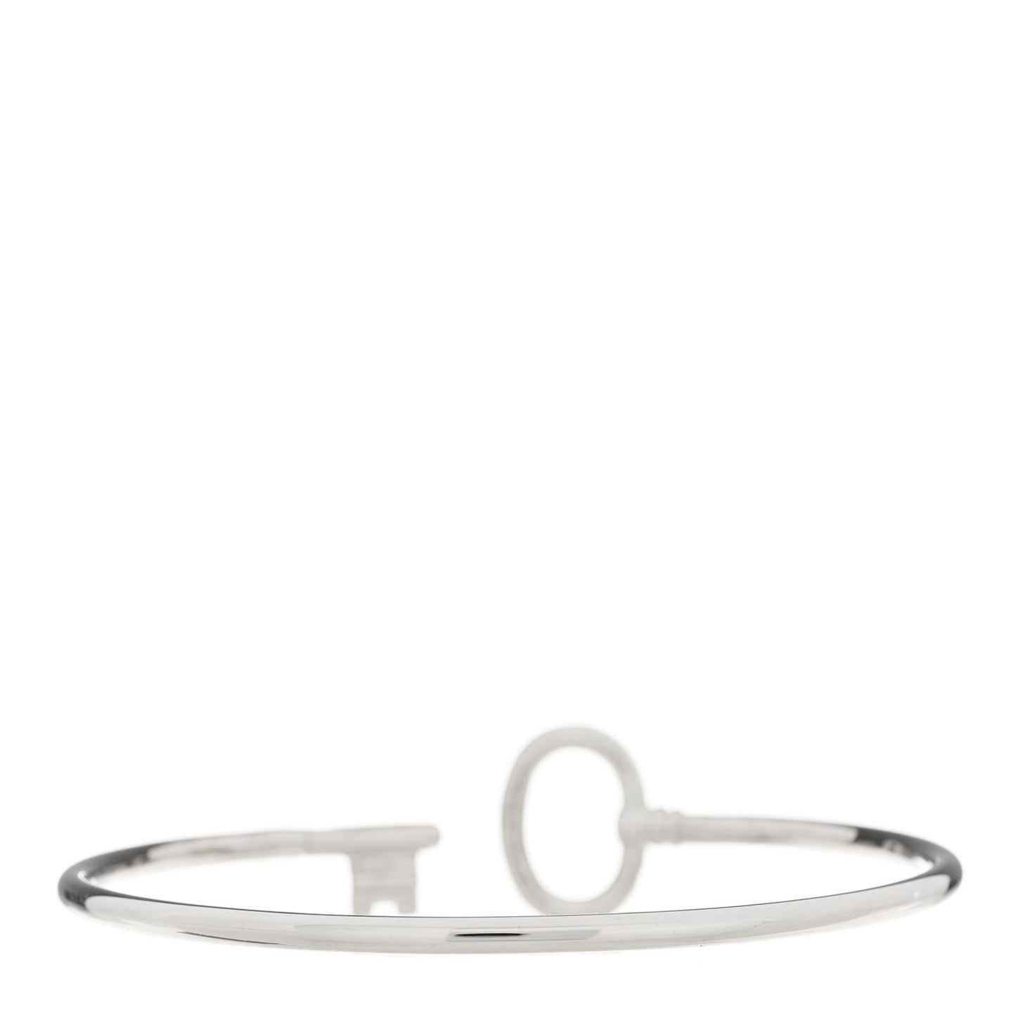 18K White Gold Diamond Keys Wire Bracelet