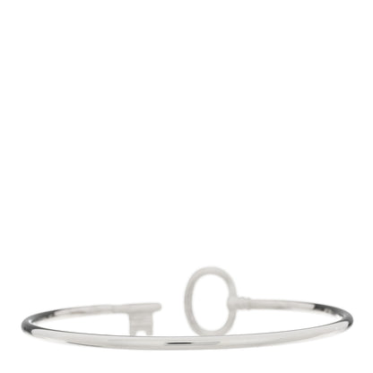 Tiffany 18K White Gold Diamond Keys Wire Bracelet 2 of 4