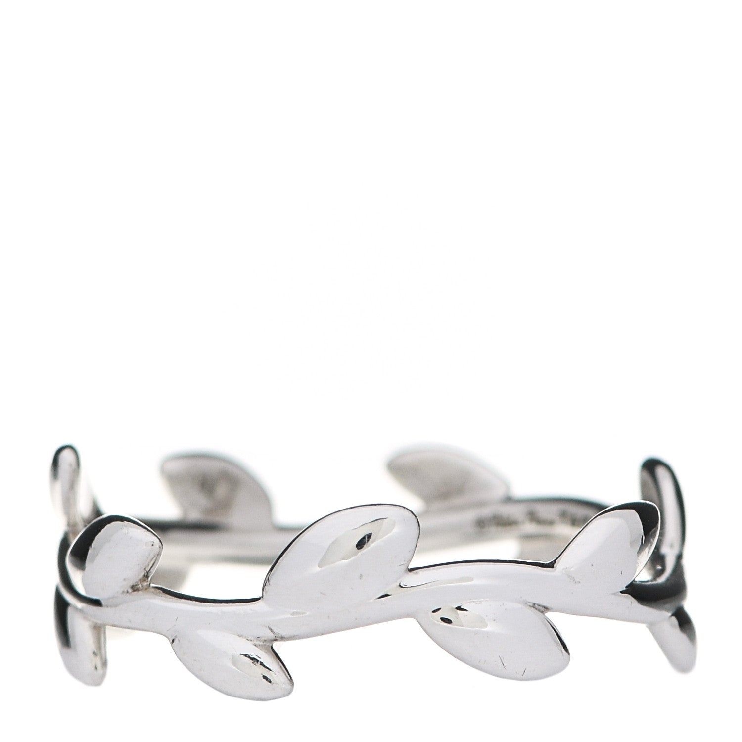 Tiffany Sterling Silver Paloma Picasso Narrow Olive Leaf Band Ring 52 6 3 of 5