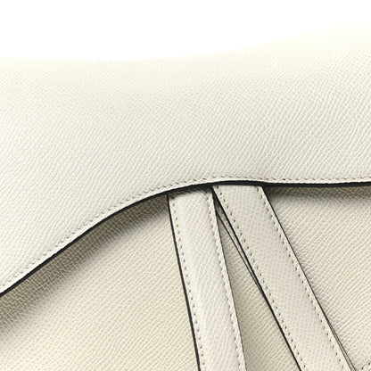 Christian Dior Grained Calfskin Saddle Bag White 8 of 10