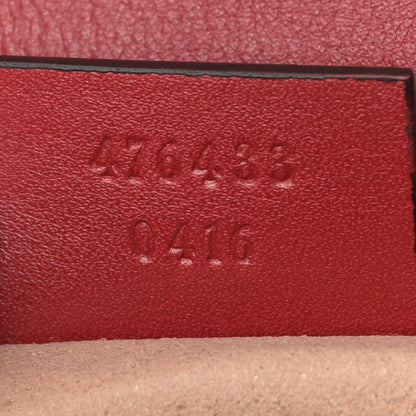 Gucci Calfskin Matelasse Super Mini GG Marmont Shoulder Bag Hibiscus Red 7 of 11