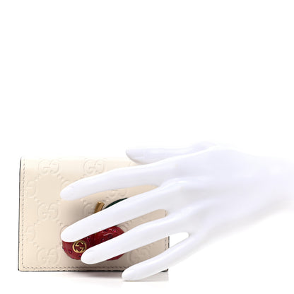 Gucci Guccissima Cherries Card Case Wallet White 2 of 8