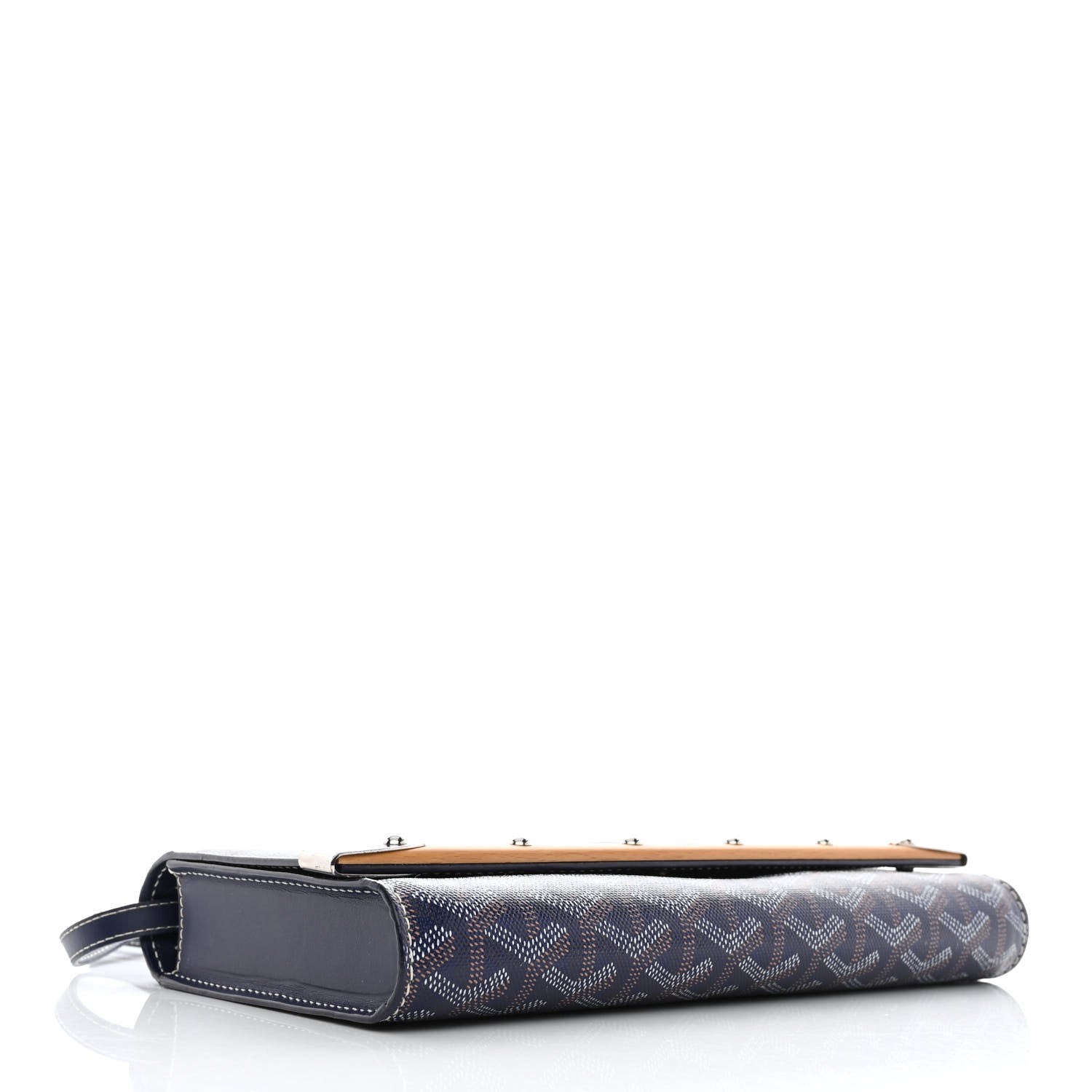 Goyard Goyardine Monte Carlo Bois Clutch With Strap Navy 4 of 8