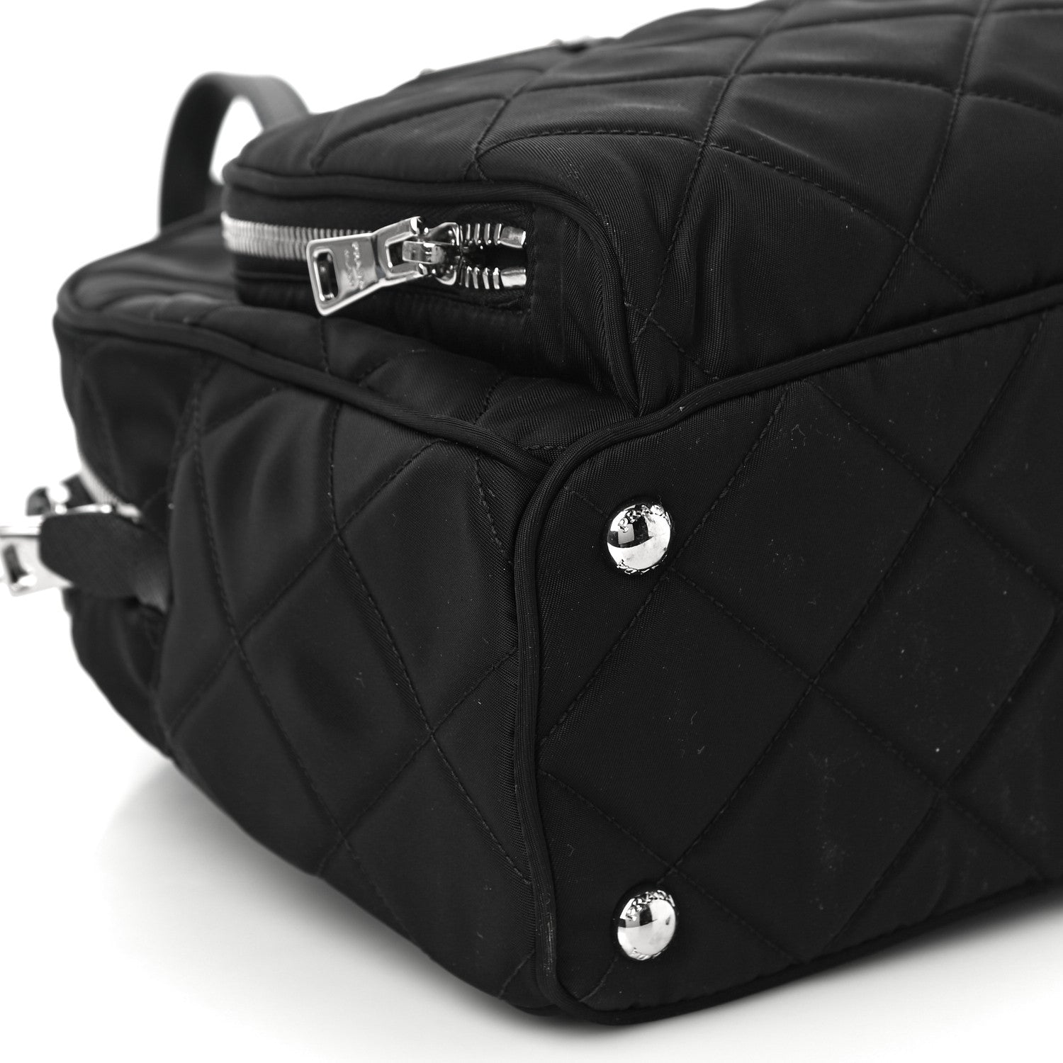 Prada Nylon Tessuto Impuntu Quilted Backpack Black 8 of 9