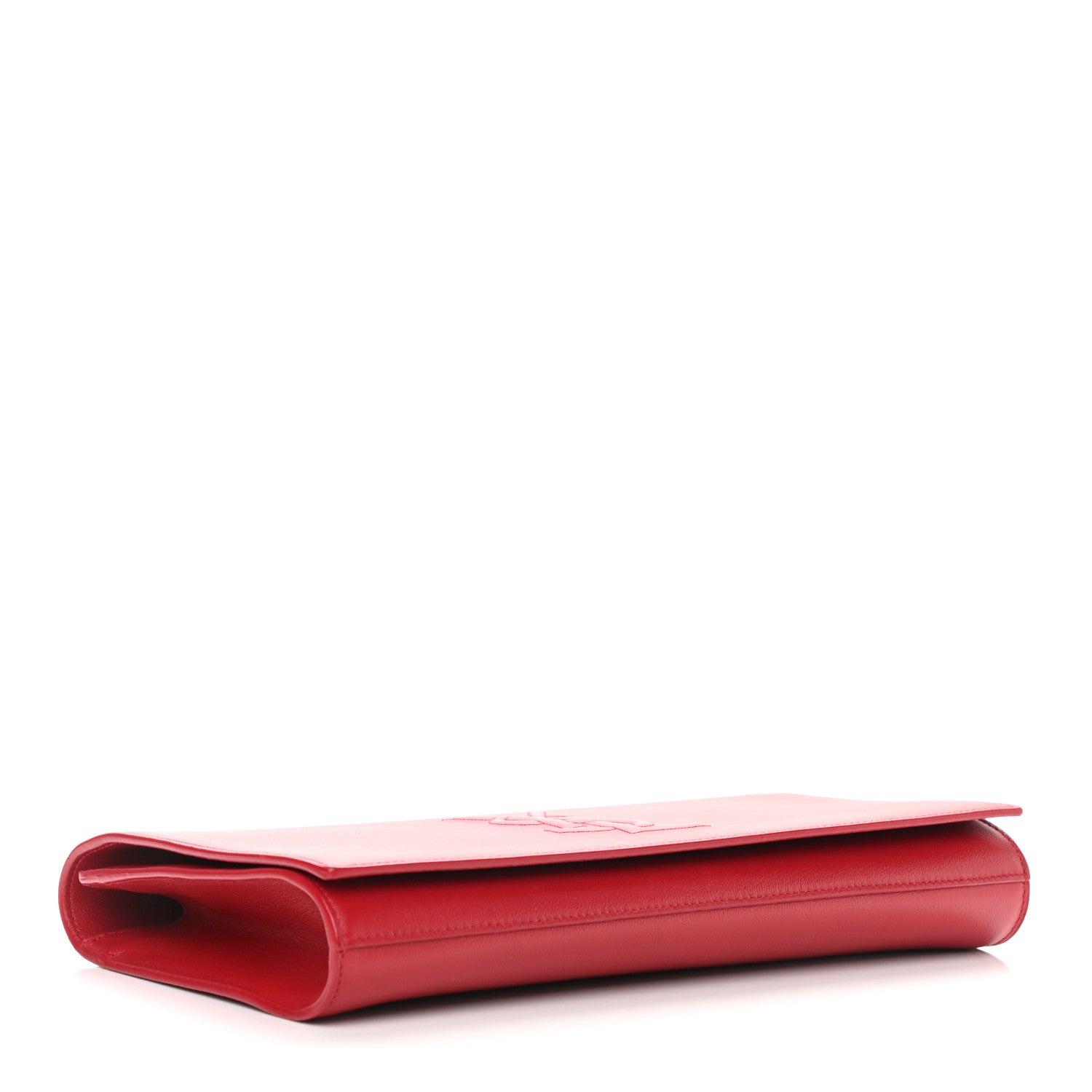Saint Laurent Calfskin Monogram Large Belle De Jour Clutch Red 5 of 9
