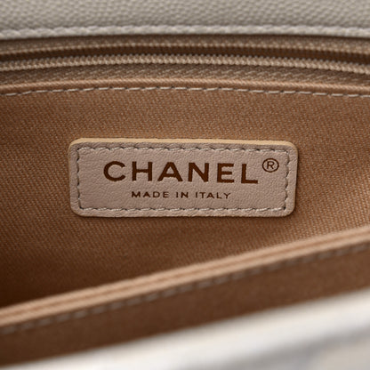 Chanel Iridescent Caviar Quilted Mini Coco Handle Flap White 6 of 9